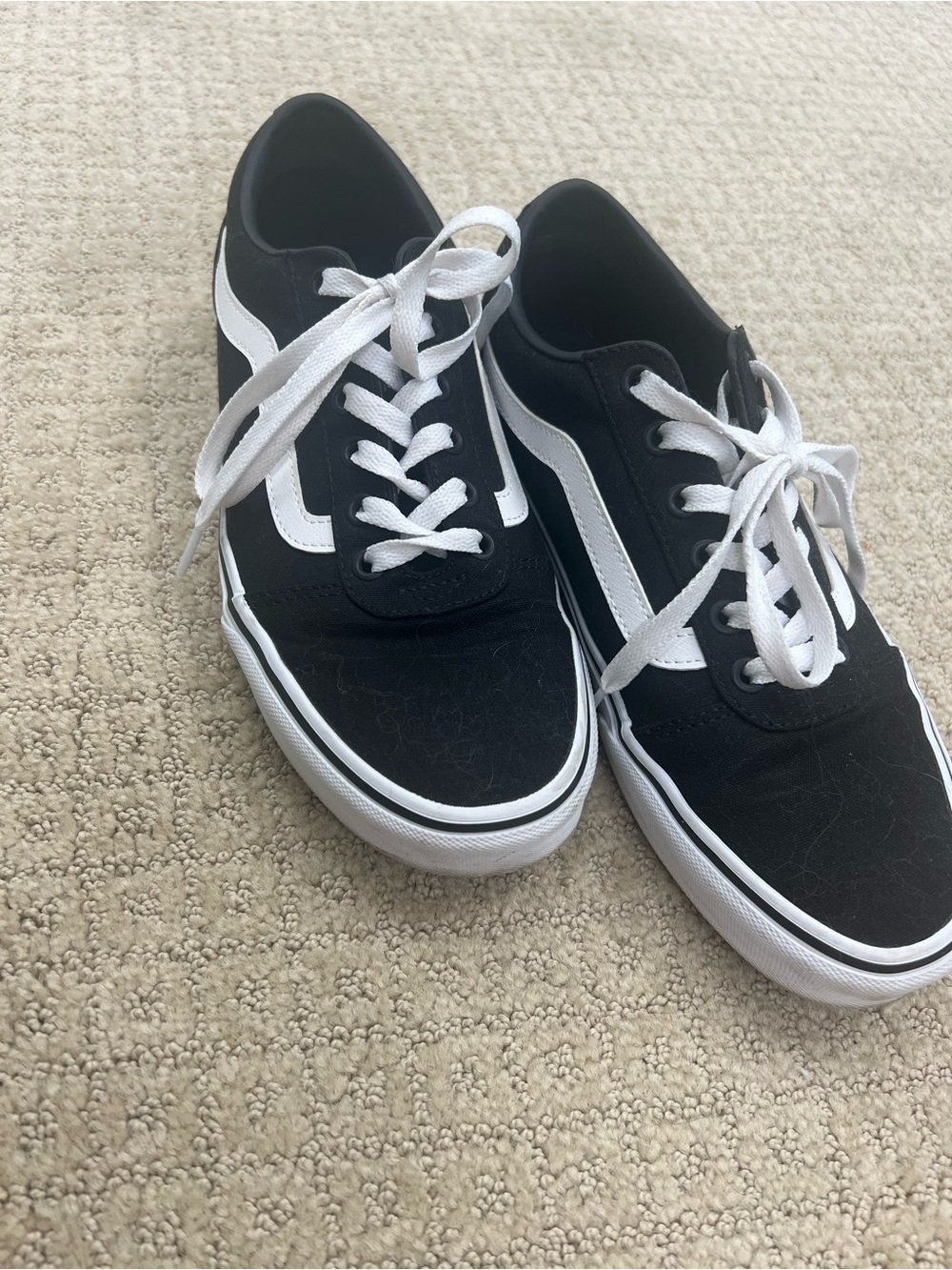 Vans Black and White Old Skool Skate Sneakers